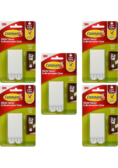 3m 17206 Command Büyük Boy Cırt Bant 5 Paket