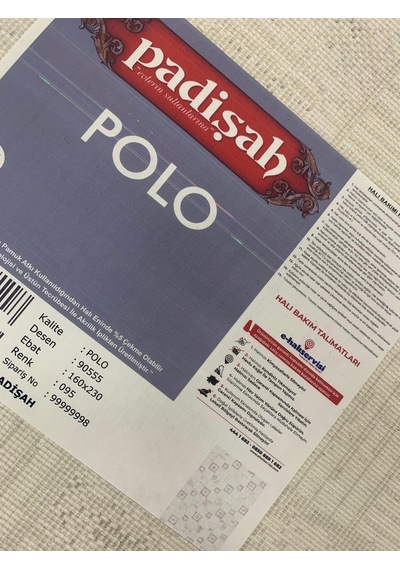 Padişah Halı Polo 90555 095 Serisi Akrilik Salon Oturma Yatak Odası Halısı Gri