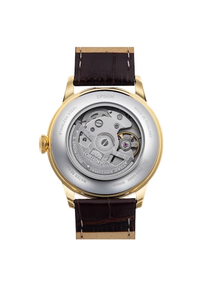 Orient Kurmalı Otomatik Deri Kahverengi Beyaz Kadran 38 Mm Erkek Kol Saati