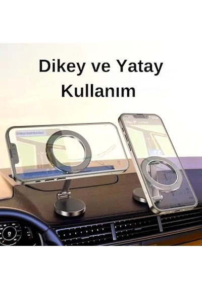 Orret Home Araç İçi Magsafe Telefon Tutucu Mıknatıslı, Torpidoya Yapıştırılabilir Manyetik Telefon Standı, Araç Telefon Tutucu Apple iPhone Uyumlu Magsafe