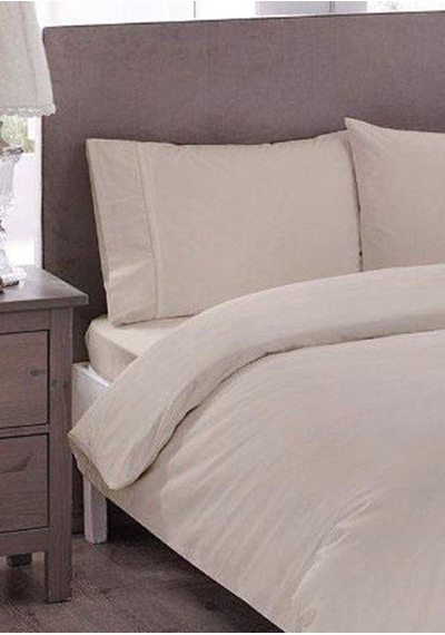 Çeyiz Diyarı Pure Tek Kişilik Nevresim Seti 135x200 Krem Krem