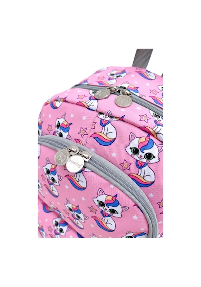 Superbag Kız Çocuk Ilkokul Çantası Unicorn Kedi Desenli Sırt Çantası Beslenmelik Ve Kalemlik 3'lü