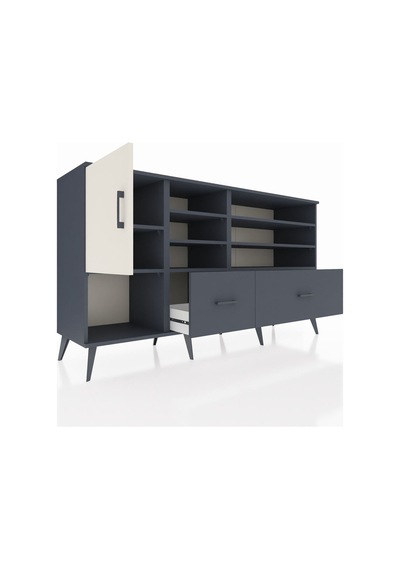 Kronos Konsol 8 Raflı 2 Çekmeceli Tek Kapaklı 176x59x99 Antrasit Antrasit-aytaşı/antrasit Kronos Konsol 8 Raflı 2 Çekmeceli Tek Kapaklı 176x59x99 Antrasit Antrasit-aytaşı/antrasit