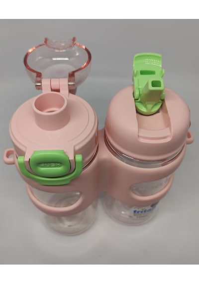 Shotay Çift Gözlü 900ml Tritan Matara Pembe Pembe