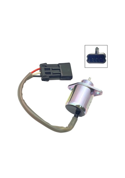 12v Stop Selenoidi Düz Kulaklı Küçük Tip Düz Mil 11 Mm Kubota-woodward