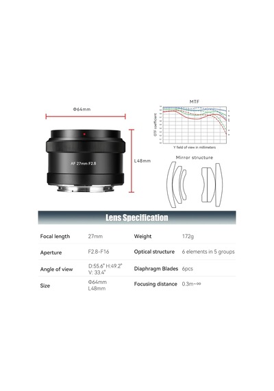 Autofocus 27 Mm F2.8 Aps-c Çerçeve Lens, F2.8 Geniş Diyafram, Destek Otomatik/manuel Diyafram Ve Yüz/göz Tanıma, Sony Fs5/fs7/fs7m2/fs5m2k/a3000/a5000/a6000 Siyah İle Uyumlu Çok Renkli Autofocus 27 Mm F2.8 Aps-c Çerçeve Lens, F2.8 Geniş Diyafram, Destek Otomatik/manuel Diyafram Ve Yüz/göz Tanıma, Sony Fs5/fs7/fs7m2/fs5m2k/a3000/a5000/a6000 Siyah İle Uyumlu Çok Renkli