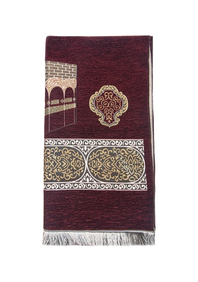 Kabe Motifli Şönil Seccade - Bordo
