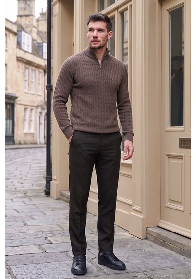 Buratti Normal Bel Regular Fit Düz Paça Pantolon Erkek Pantolon 6843702 Kahve