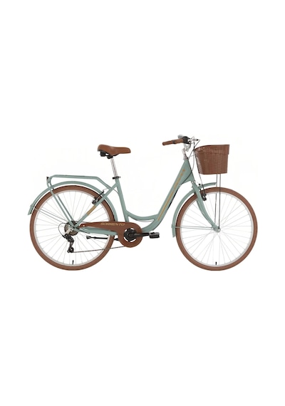 Bisan Sorrento-s Kadın Şehir Bisikleti 44cm V 26 Jant 7 Vites Yeşil Silver Çok Renkli