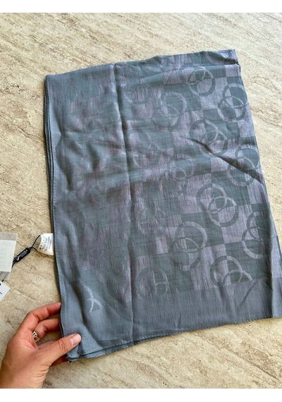 Noura Scarf Pırlanta Orin Şal Koyu Gri Çok Renkli