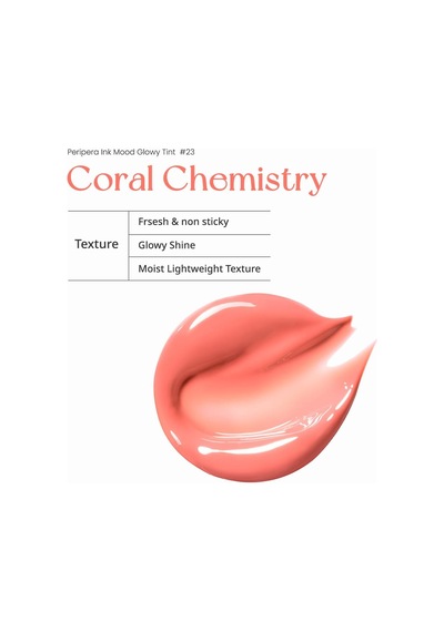Kalıcı, Pigmentli,parlak Bitişli Tint Ink Mood Glowy Tint 23 Coral Chemistry Lucky Lottery Çok Renkli