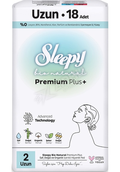 5 Adet Sleepy Bio Natural Super Eco Uzun Hijyenik Ped 18'li