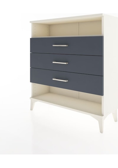 Arges Şifonyer Tek Raflı 3 Çekmeceli 88x30x96 Aytaşı-antrasit Aytaşı