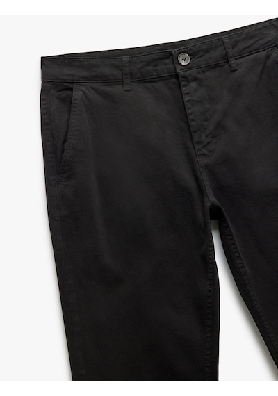 Koton Pamuklu Düğmeli Chino Cep Detaylı Slim Fit Pantolon Siyah 5sam40099hw Siyah Koton Pamuklu Düğmeli Chino Cep Detaylı Slim Fit Pantolon Siyah 5sam40099hw Siyah