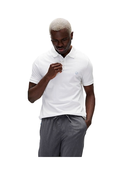 Bad Bear Pure Erkek Beyaz Polo Yaka Tişört-Xl