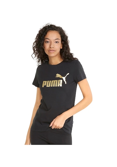 Puma Ess Metallic Logo Tee Kadın Günlük Tişört 84830301 Siyah 001