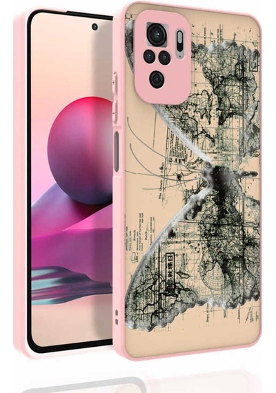 Xiaomi Poco M5s Kılıf Desenli Kamera Korumalı Parlak Zore Nora Kapak NO4