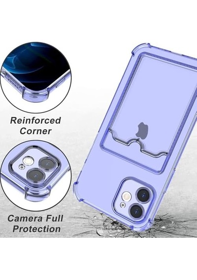 İphone 12 Pro Max Uyumlu Kamera Korumalı Kartlıklı Köşeleri Airbag Tasarımlı Darbe Önleyici Şeffaf Silikon Kıl Diğer İphone 12 Pro Max Uyumlu Kamera Korumalı Kartlıklı Köşeleri Airbag Tasarımlı Darbe Önleyici Şeffaf Silikon Kıl Diğer