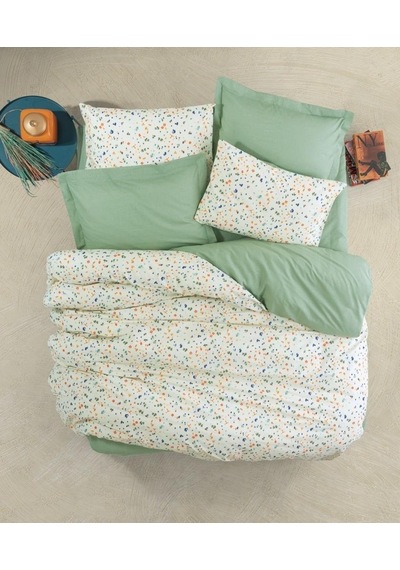 Cotton Box Petite Çift Kişilik Nevresim Takımı Lastikli Lola Yeşil