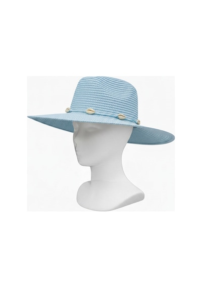 Aresshop Kadın Güneşlik Şapka Fotr Bebek Mavisi