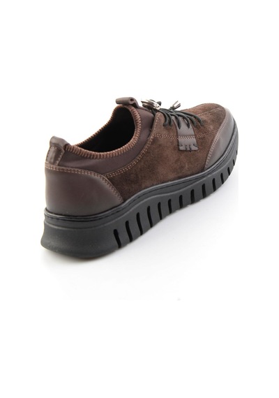 Bambi Kahve Süet Hakiki Deri Kadın Sneaker K01753000302