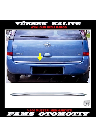 Opel Meriva Krom Bagaj Alt Çıtası 2003-2010 Arası P.Çelik