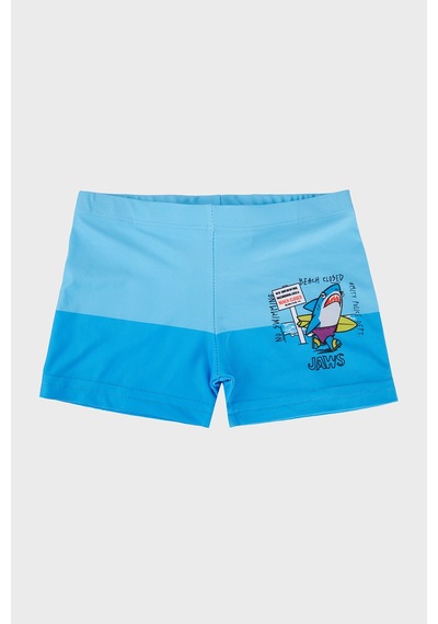 Slipstop Blujaw Desenli Lastikli Bel Boxer Mayo Short Erkek Çocuk Mayo Short Sr2632100001 Mavi
