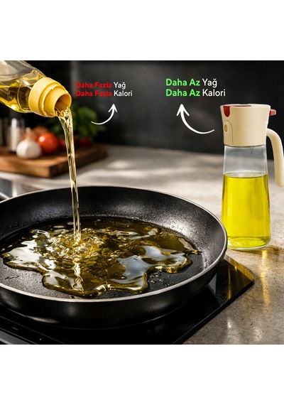 Kumtel 500 Ml Çok Amaçlı Cam Sprey Yağdanlık Hspr-02 Bej