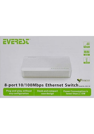 Esw-108 8 Port 10/100mbps Ethernet Switch Hub