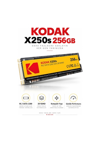 X250s 256gb M.2 Sata 2280 Ssd 520 Mb/s Okuma 500 Mb/s Yazma Hızlı Ssd