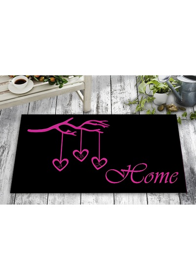 Kaymaz Pvc Tabanlı Dış Kapı Paspası 40cmx70cm Pembe