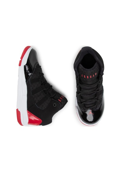 Nike Jordan Max Aura Boys Shoes Leather Hakiki Deri Bilekli Çocuk Spor Ayakkabı Siyah Siyah