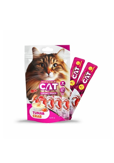 Euro Gold Cat Ton Balığı Ve Yengeç Aromalı Sıvı Kedi Ödülü 5x15gr