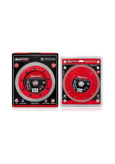10 Adet Örgülü Turbo İnce Hassas Elmas Kesme Disk Seramik - Taş 180mmx22.2 Max 8.500prm Bx40