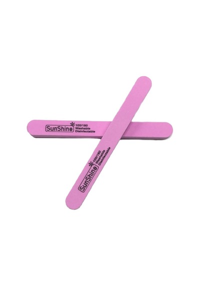 Koodmax Aşınmaya Dayanıklı Kumlu Çift Taraflı Tırnak Törpüsü Düz 100/180 Pembe 5'li