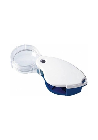 Işıklı Mini Büyüteç, 38mm, 10x Büyütme