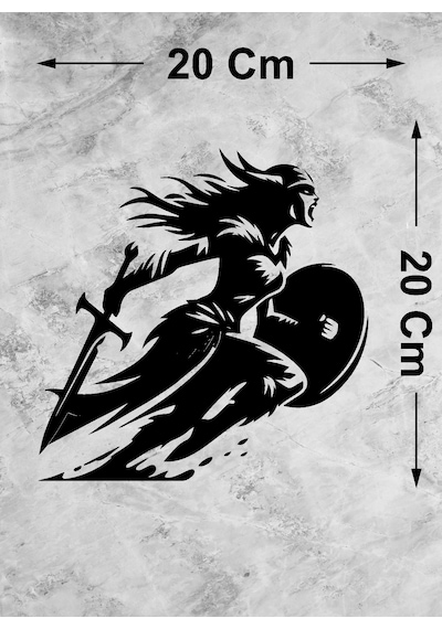 Viking Savaşcı Sticker - Araba Oto Motosiklet Karavan Cam Laptop Sticker - 00354 20x20 Cm