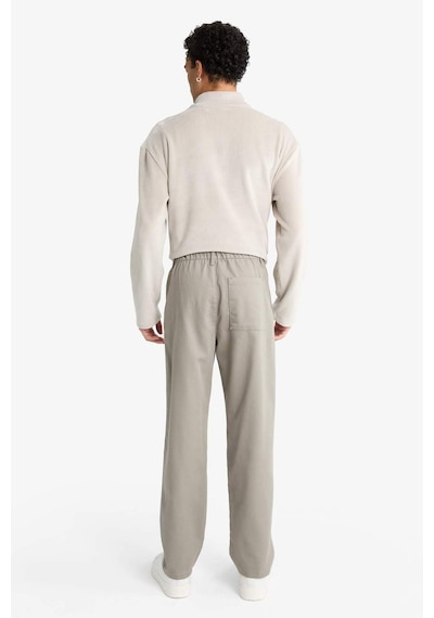 Defacto Beli Bağcıklı Wide Leg Pantolon F6131ax25augr169 Gri