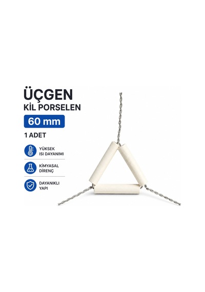 Üçgen Kil Porselen 60 Mm 1 Adet
