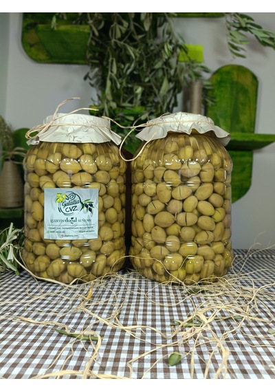 Aydın Yöresi Domat Cinsi Sofralık Tatlandırılmış Kırma Yeşil Zeytin 6 Kg