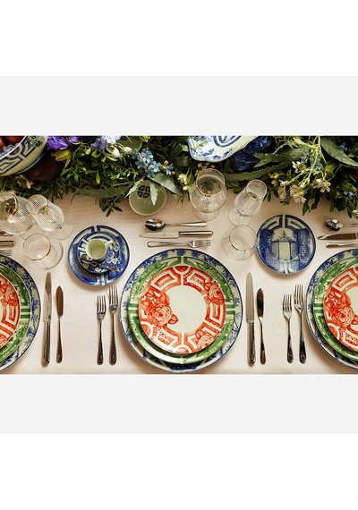 Yeşil Porselen Yemek Tabağı 28 Cm