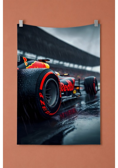 Kırmızı F1 Araba Duvar Örtüsü, Racing Oda Dekoru, Araba Temalı Kumaş Duvar Halısı Beyaz
