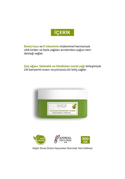 Tr Avokado Bomb Nemlendirici Ve Arındırıcı Vücut Peelingi 300 Gr