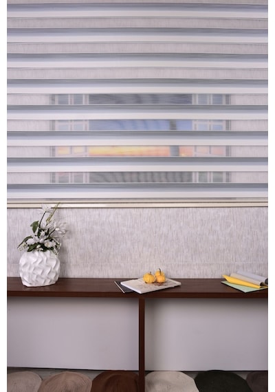 Lacivert Pliseli Etek Dilimsiz Ds 10685-v11 Zebra Stor Güneşlik Perde