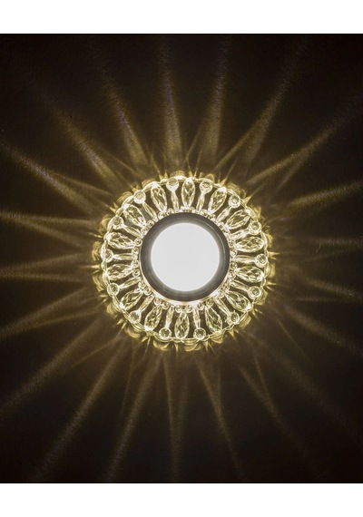 Kristal Cam Spot Lamba Gu10 Duy Led Çerçeveli 4000k Doğal Işık Tavan Aydınlatması 12 Cm Bx-316734