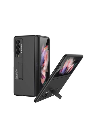 Galaxy Z Fold 3 Kılıf Zore Z-Stand Kılıf Siyah