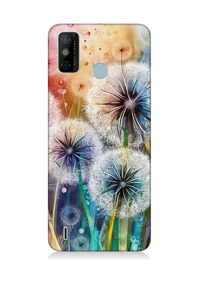 Tecno Spark 6 Go Uyumlu Uçuşan Karahindiba Düşleri Desenli Silikon Kılıf Çok Renkli