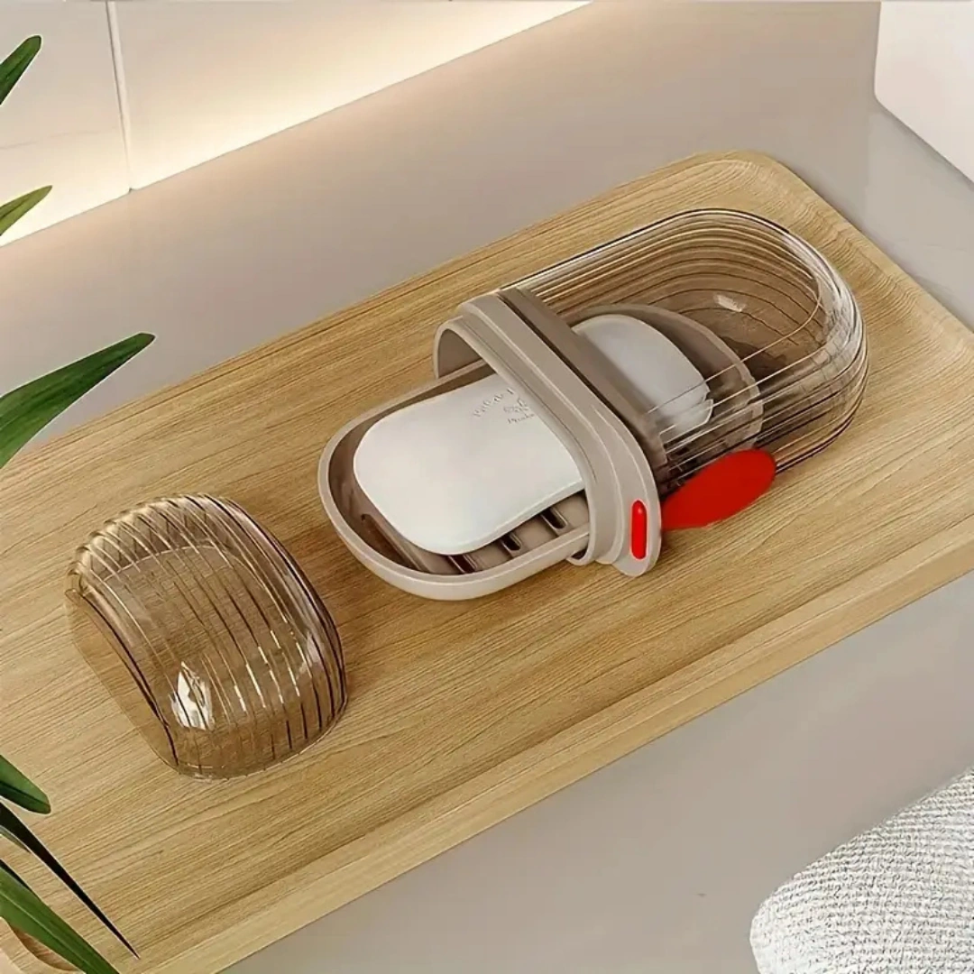 Şeffaf Kutu Şeklinde Plastik Katı Sabunluk Pratik Kullanımlı Hijyenik Banyo Sabun Kabı Diğer