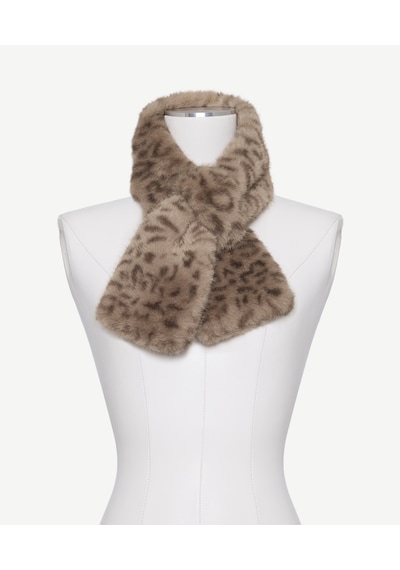 Yargıcı Leopar Desenli Suni Kürk Yaka 26kkyk1003x 003 Kahverengi