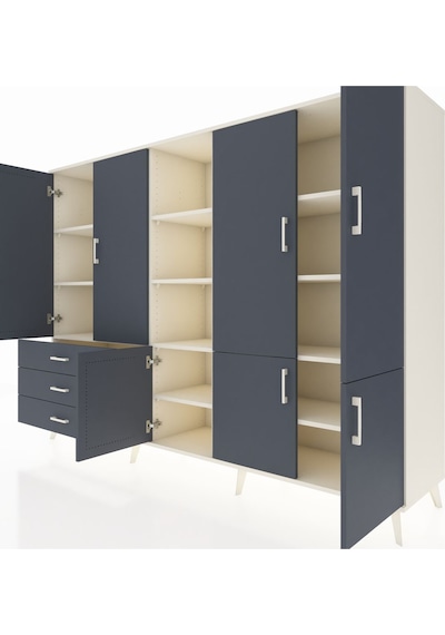 Hyperion Dolap 11 Raflı 3 Çekmeceli 7 Kapaklı 220x44x163 Aytaşı-a Aytaşı-antrasit Hyperion Dolap 11 Raflı 3 Çekmeceli 7 Kapaklı 220x44x163 Aytaşı-a Aytaşı-antrasit